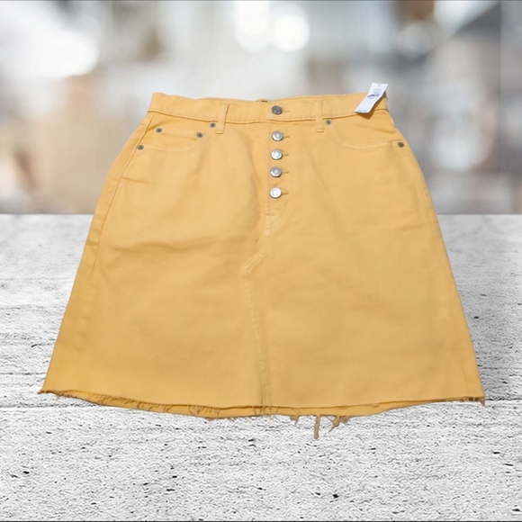 Gap yellow denim skirt size 6 28 T - Picture 5 of 11